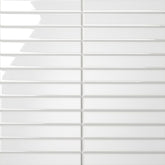 Bedrosians Le Cafe 1" x 6" Straight Stack Mosaic Glossy  White